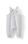 Cotton On Kids Organic Waffle Dungaree In Cloud Marle