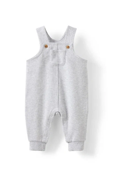 Cotton On Kids Organic Waffle Dungaree In Cloud Marle