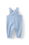 Cotton On Kids Organic Waffle Dungaree In Dusty Blue Marle