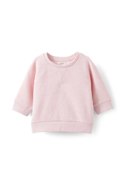Cotton On Kids Organic Waffle Long Sleeve Top In Zephyr Marle