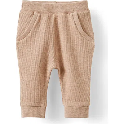 Cotton On Kids Organic Waffle Pant In Oatmilk Marle