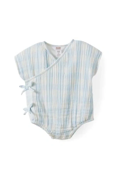 Cotton On Kids Organic Woven Cross Over Tie Bubbysuit In Blue