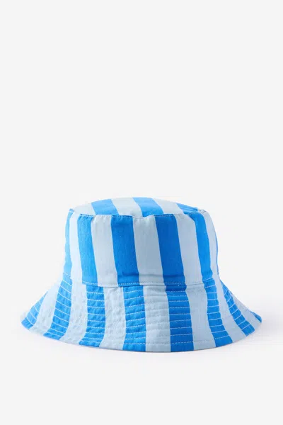 Cotton On Kids Reversible Bucket Hat In Blue