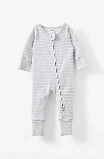 Cotton On Kids The Billie Long Sleeve Rib Romper In Cloud Marlevanilla Riley