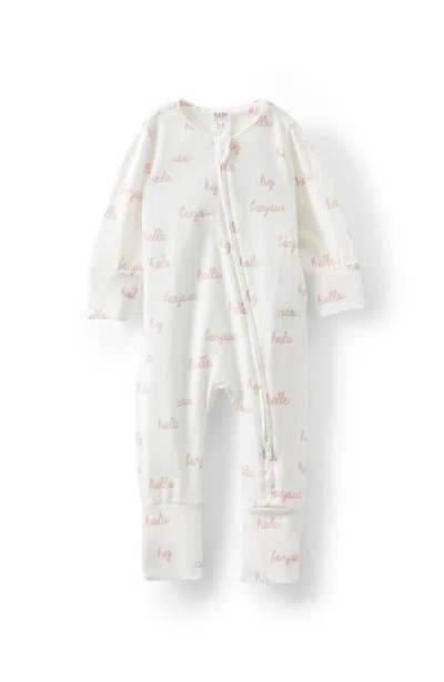 Cotton On Kids The Billie Long Sleeve Zip Romper In White