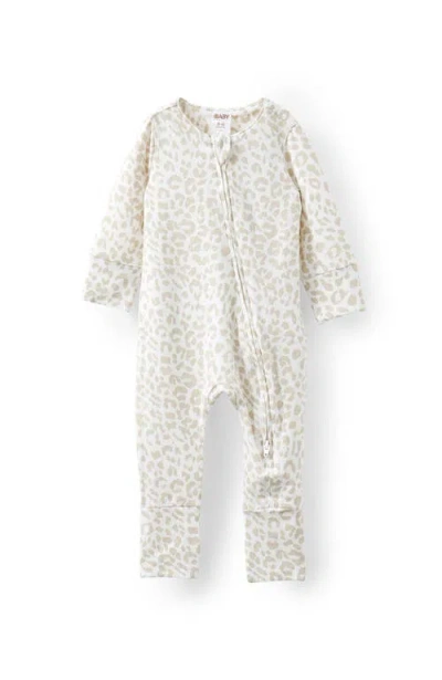 Cotton On Kids The Billie Long Sleeve Zip Romper In Gray