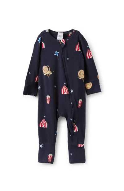 Cotton On Kids The Billie Long Sleeve Zip Romper In Blue