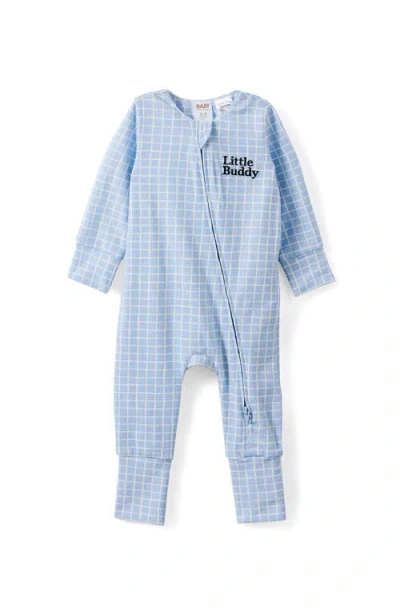 Cotton On Kids The Billie Long Sleeve Zip Romper In Blue