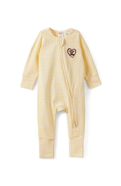 Cotton On Babies'  Kids The Billie Long Sleeve Zip Romper In Brown