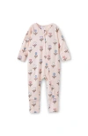 Cotton On Kids The Billie Long Sleeve Zip Romper In Pink Pearl Tahlia Tulip