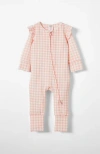 Cotton On Kids The Billie Long Sleeve Zip Romper In Pink