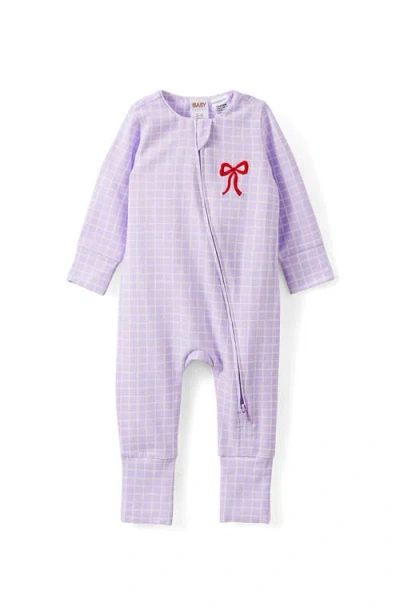 Cotton On Babies'  Kids The Billie Long Sleeve Zip Romper In Purple