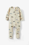 Cotton On Kids The Billie Long Sleeve Zip Romper In Neutral