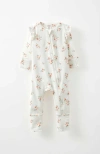 Cotton On Kids The Billie Long Sleeve Zip Romper In Vanilla Sweet Floral