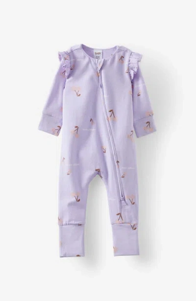 Cotton On Kids The Billie Long Sleeve Zip Romper In Vintage Lilac Mon Cherie