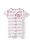 Cotton On Kids The Billie Short Sleeve Zip Romper In Pink