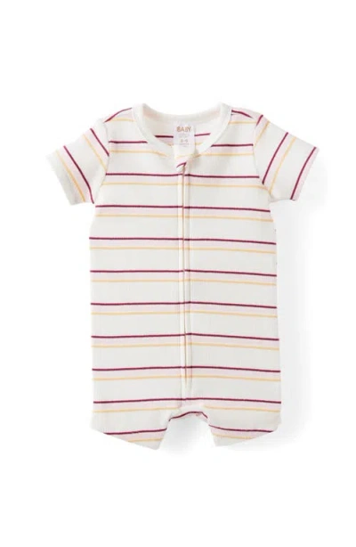 Cotton On Kids The Billie Short Sleeve Zip Romper In Multi