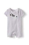 Cotton On Kids The Billie Short Sleeve Zip Romper In Gray