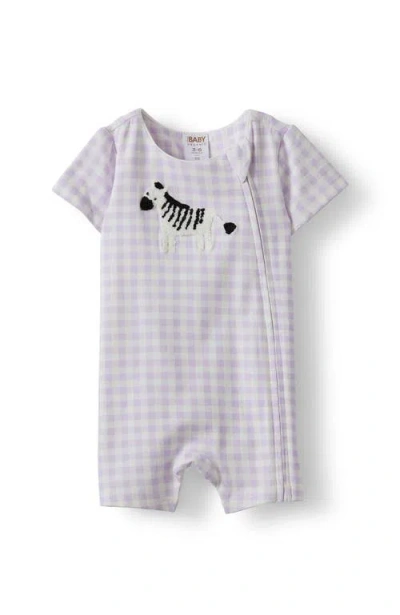 Cotton On Kids The Billie Short Sleeve Zip Romper In Gray