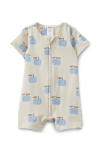 Cotton On Kids The Billie Short Sleeve Zip Romper In Rainy Day Apple A Day