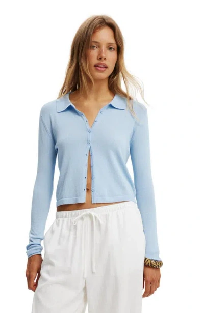 Cotton On Knit Button Polo Long Sleeve