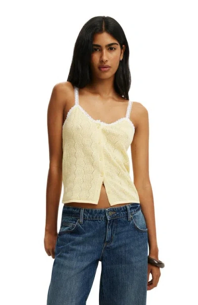 Cotton On Knit Button Through Cami In Multi