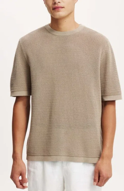 Cotton On Knit Tee In Warm Grey
