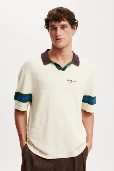 Cotton On Knitted Football Jersey In White