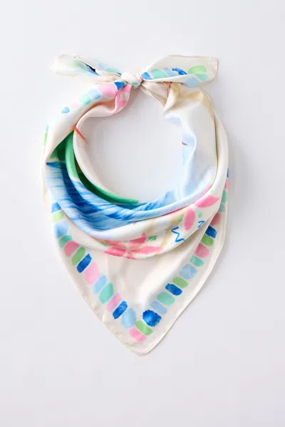 Cotton On Knot Your Everyday Square Scarf In Boas Ferias/ecru