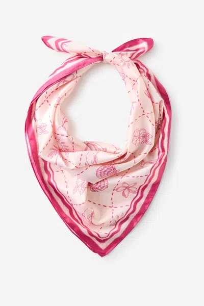 Cotton On Knot Your Everyday Square Scarf In Pink/wavy Summer Icons