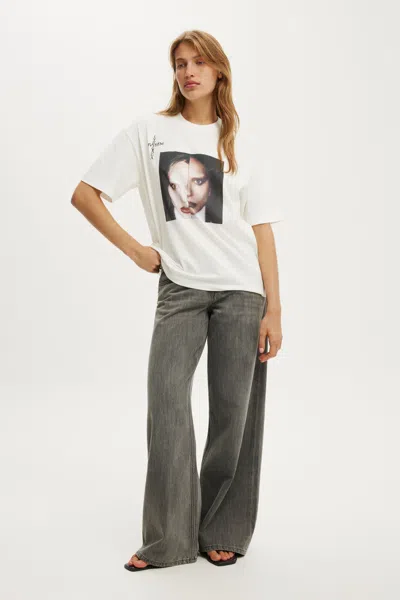 Cotton On Lady Gaga Music Boxy Graphic Tee In Brown