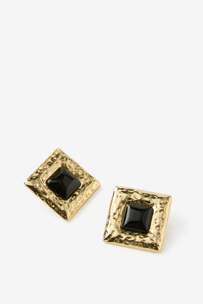 Cotton On Large Charm Earring In Gold