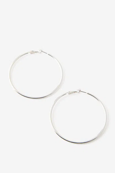 Cotton On Large Hoop Earring In Metallic