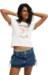 Cotton On Lcn Baby Graphic Tee In Lcn Nybg Blush Flowers
