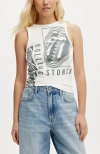 Cotton On Lcn Graphic Tank In Rolling Stones Grey