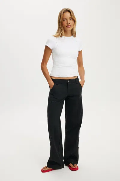 Cotton On Lexi Low Rise Utility Pant In Black