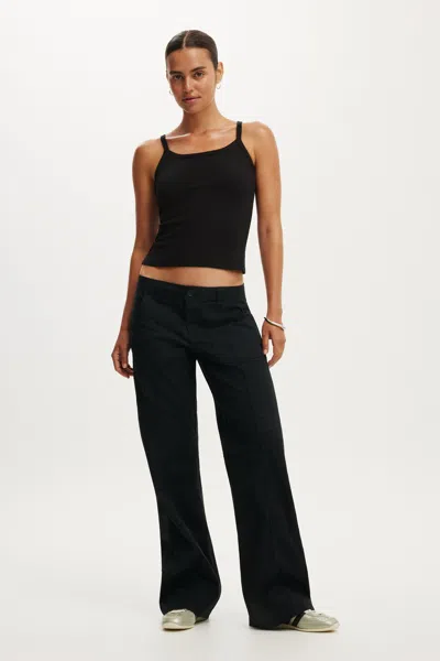 Cotton On Lexi Low Rise Utility Pant In Black