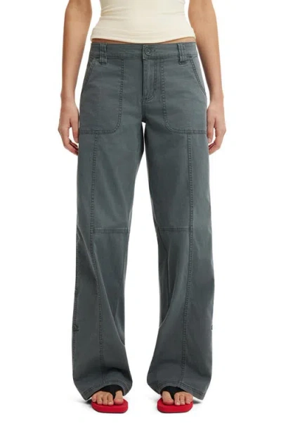 Cotton On Lexi Low Rise Utility Pant In Blue