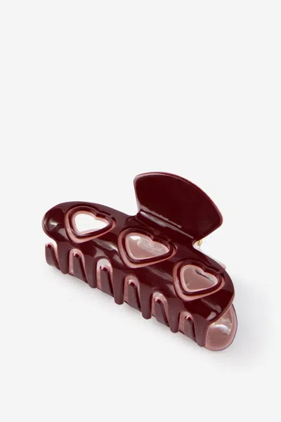 Cotton On Lily Hair Claw In Burgundy