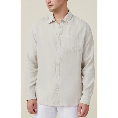 COTTON ON COTTON ON LINEN LONG SLEEVE SHIRT