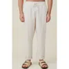 Cotton On Men's Linen Drawstring Pants In Oatmeal