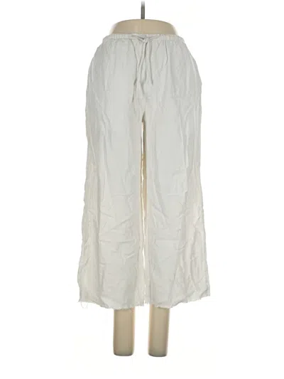 Pre-owned Cotton On Linen Pants In Ivory