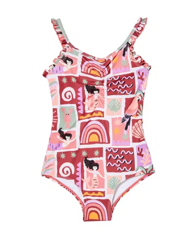 Cotton On Kids' Little Girls Arabella Swimwear One Piece In Pink