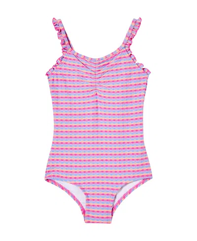Cotton On Kids' Little Girls Arabella Swimwear One Piece In Multi Stripe