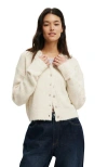 Cotton On Lofty Luxe Crew Cardigan In Neutral