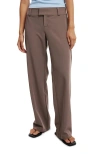 Cotton On Lola Low Rise Suiting Pant In Mink Brown