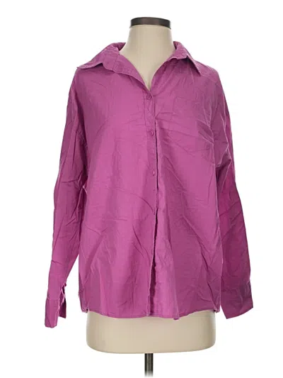 Pre-owned Cotton On Long Sleeve Blouse In Purple