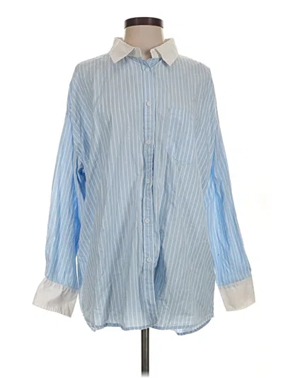 Pre-owned Cotton On Long Sleeve Button Down Shirt In Blue