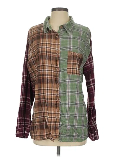 Pre-owned Cotton On Long Sleeve Button Down Shirt In Brown