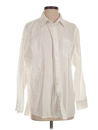 Pre-owned Cotton On Long Sleeve Button Down Shirt In Ivory